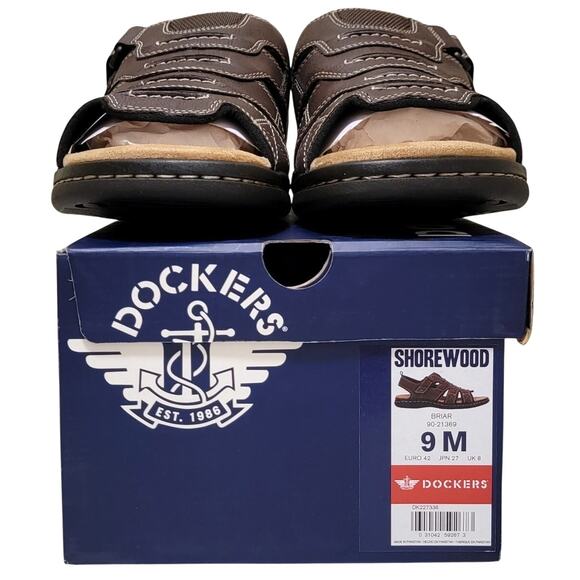 Dockers Men Slingback Fisherman Sport Sandals Shorewood Size US 9M Briar Brown main image 5